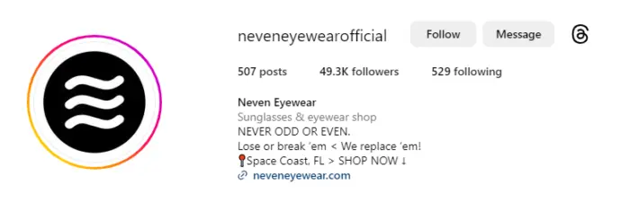 Neven Eyewear en Instagram