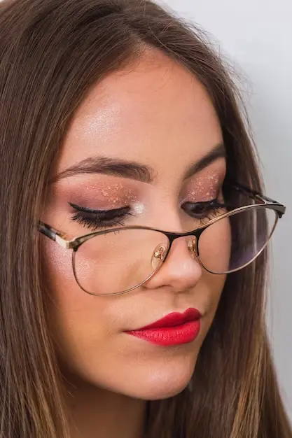 Pestañas con gafas